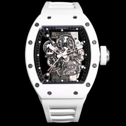Richard Mille - RM055 43mm White Cer/RU Skeleton Dial BBR RMUL2 Super Clone