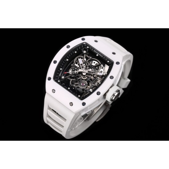 Richard Mille - RM055 43mm White Cer/RU Skeleton Dial BBR RMUL2 Super Clone
