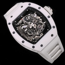 Richard Mille - RM055 43mm White Cer/RU Skeleton Dial BBR RMUL2 Super Clone