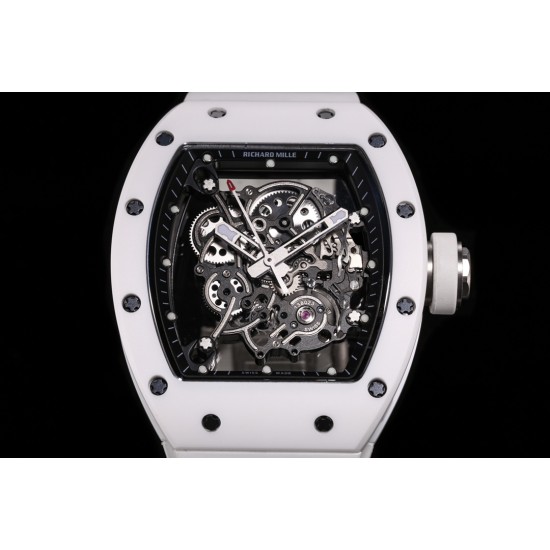 Richard Mille - RM055 43mm White Cer/RU Skeleton Dial BBR RMUL2 Super Clone