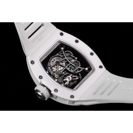 Richard Mille - RM055 43mm White Cer/RU Skeleton Dial BBR RMUL2 Super Clone