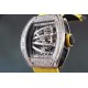 Richard Mille - RM59-01 43mm Diamonds NTPT Carbon Fiber Yellow Nylon Strap Tourbillon