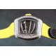 Richard Mille - RM59-01 43mm Diamonds NTPT Carbon Fiber Yellow Nylon Strap Tourbillon