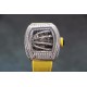 Richard Mille - RM59-01 43mm Diamonds NTPT Carbon Fiber Yellow Nylon Strap Tourbillon