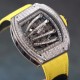 Richard Mille - RM59-01 43mm Diamonds NTPT Carbon Fiber Yellow Nylon Strap Tourbillon