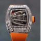 Richard Mille - RM59-01 43mm Diamonds NTPT Carbon Fiber Orange Rubber Strap Tourbillon