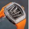 Richard Mille - RM59-01 43mm Diamonds NTPT Carbon Fiber Orange Rubber Strap Tourbillon