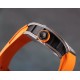 Richard Mille - RM59-01 43mm Diamonds NTPT Carbon Fiber Orange Rubber Strap Tourbillon