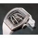 Richard Mille - RM59-01 43mm Diamonds NTPT Carbon Fiber White Rubber Strap Tourbillon