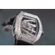 Richard Mille - RM59-01 43mm Diamonds NTPT Carbon Fiber Black Rubber Strap Tourbillon