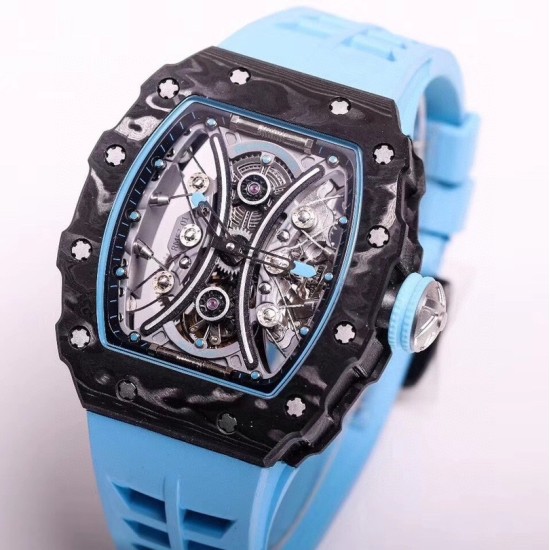 Richard Mille-RM53-01 43mm TPT Carbon/RU Skeleton Dial JBF Tourbillon Updated Version Super Clone