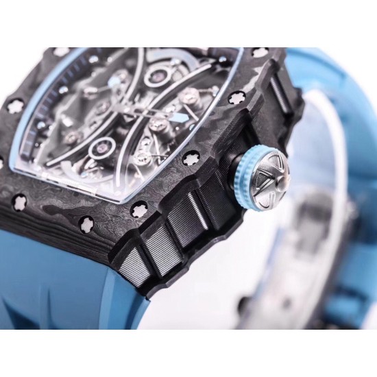 Richard Mille-RM53-01 43mm TPT Carbon/RU Skeleton Dial JBF Tourbillon Updated Version Super Clone
