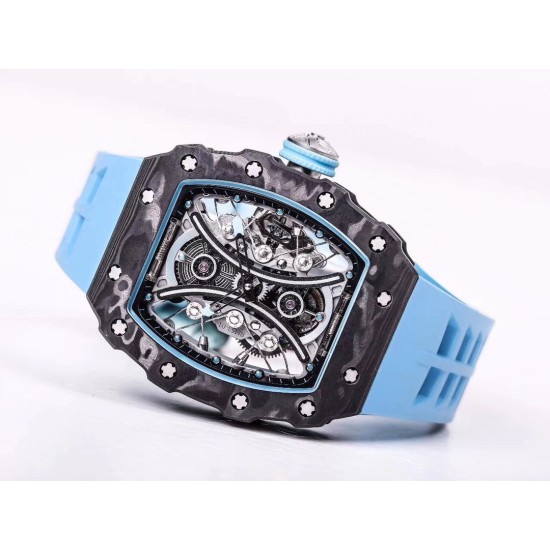 Richard Mille-RM53-01 43mm TPT Carbon/RU Skeleton Dial JBF Tourbillon Updated Version Super Clone