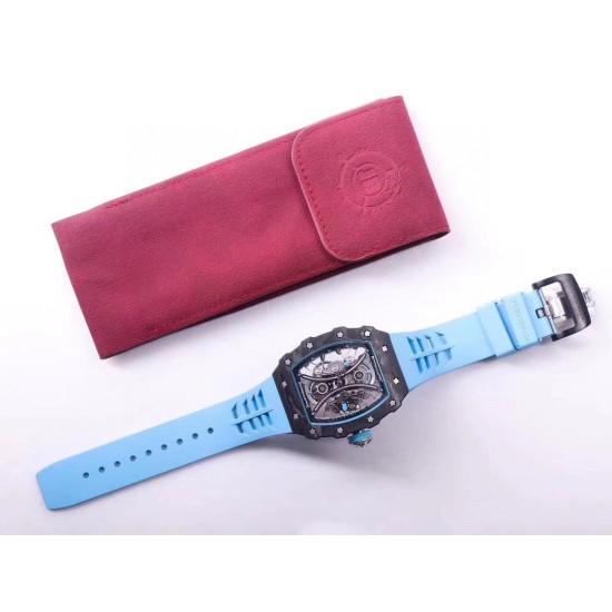 Richard Mille-RM53-01 43mm TPT Carbon/RU Skeleton Dial JBF Tourbillon Updated Version Super Clone