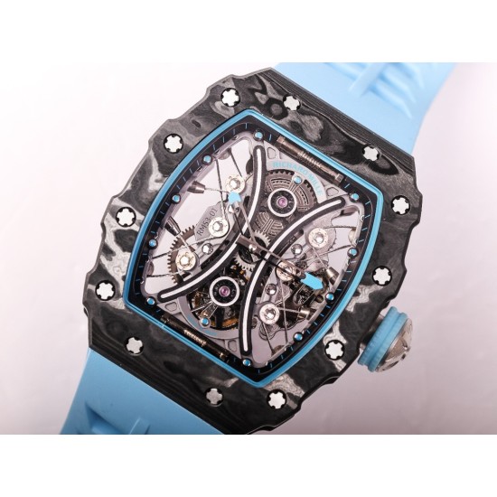 Richard Mille-RM53-01 43mm TPT Carbon/RU Skeleton Dial JBF Tourbillon Updated Version Super Clone
