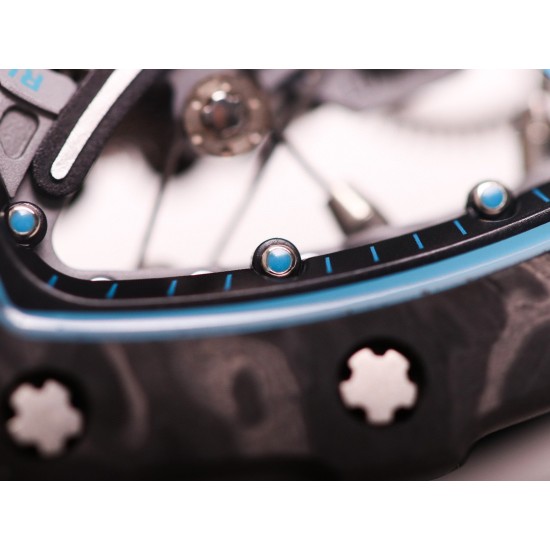 Richard Mille-RM53-01 43mm TPT Carbon/RU Skeleton Dial JBF Tourbillon Updated Version Super Clone