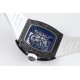 Richard Mille - RM055 NTPT/RU White Rehaut on White Rubber Strap ZF RMUL2 Super Clone(New Rubber Strap)