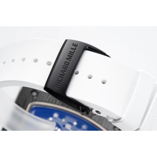 Richard Mille - RM055 NTPT/RU White Rehaut on White Rubber Strap ZF RMUL2 Super Clone(New Rubber Strap)