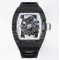 Richard Mille - RM055 NTPT/RU White Rehaut on Black Rubber Strap ZF RMUL2 Super Clone(New Rubber Strap)