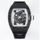 Richard Mille - RM055 NTPT/RU White Rehaut on Black Rubber Strap ZF RMUL2 Super Clone(New Rubber Strap)