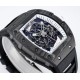 Richard Mille - RM055 NTPT/RU White Rehaut on Black Rubber Strap ZF RMUL2 Super Clone(New Rubber Strap)