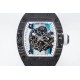 Richard Mille - RM055 NTPT/RU White Rehaut on Blue Rubber Strap ZF RMUL2 Super Clone(New Rubber Strap)