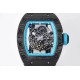 Richard Mille - RM055 NTPT/RU Blue Rehaut on Black Rubber Strap ZF RMUL2 Super Clone(New Rubber Strap)