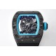 Richard Mille - RM055 NTPT/RU Blue Rehaut on Black Rubber Strap ZF RMUL2 Super Clone(New Rubber Strap)