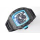 Richard Mille - RM055 NTPT/RU Blue Rehaut on Black Rubber Strap ZF RMUL2 Super Clone(New Rubber Strap)