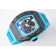 Richard Mille - RM055 NTPT/RU Blue Rehaut on Blue Rubber Strap ZF RMUL2 Super Clone(New Rubber Strap)