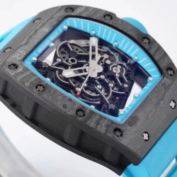 Richard Mille - RM055 NTPT/RU Blue Rehaut on Blue Rubber Strap ZF RMUL2 Super Clone(New Rubber Strap)