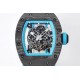 Richard Mille - RM055 NTPT/RU Blue Rehaut on Blue Rubber Strap ZF RMUL2 Super Clone(New Rubber Strap)