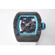 Richard Mille - RM055 NTPT/RU Blue Rehaut on White Rubber Strap ZF RMUL2 Super Clone(New Rubber Strap)