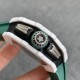Richard Mille - RM11-03 44.5mm Auto Flyback Chrono White Ceramic Case Green Rubber Strap KVF A7750 Super Clone