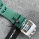 Richard Mille - RM11-03 44.5mm Auto Flyback Chrono White Ceramic Case Green Rubber Strap KVF A7750 Super Clone