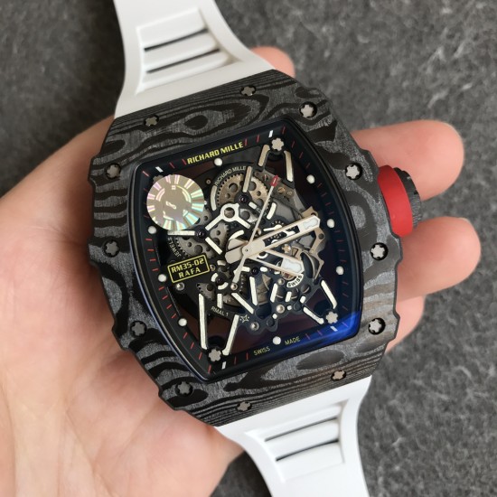 Richard Mille - RM35-02 42.7mm Carbon Case Rubber Strap Skeleton Dial ZF RMUL3 Super Clone