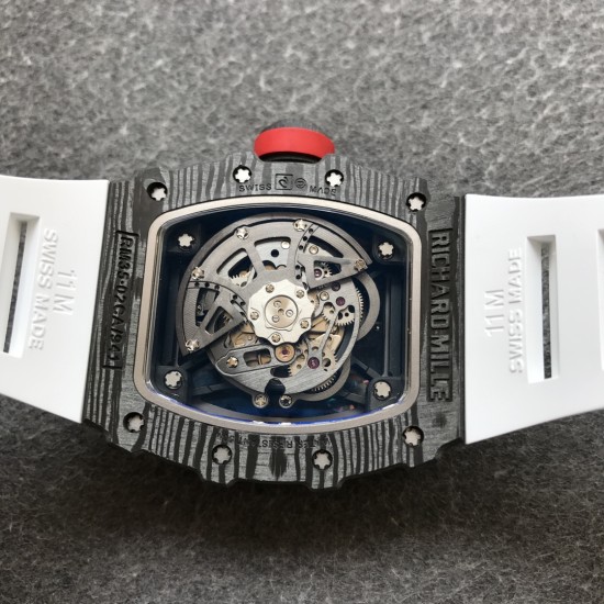 Richard Mille - RM35-02 42.7mm Carbon Case Rubber Strap Skeleton Dial ZF RMUL3 Super Clone