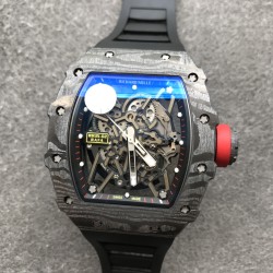 Richard Mille - RM35-02 42.7mm Carbon Case Rubber Strap Skeleton Dial ZF RMUL3 Super Clone