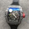 Richard Mille - RM35-02 42.7mm Carbon Case Rubber Strap Skeleton Dial ZF RMUL3 Super Clone