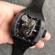 Richard Mille - RM52-01 42.7 Black Ceramic Case Black Rubber Strap Skeleton Skull Dial ZF Manual Movement