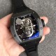 Richard Mille - RM52-01 42.7 Black Ceramic Case Black Rubber Strap Skeleton Skull Dial ZF Manual Movement