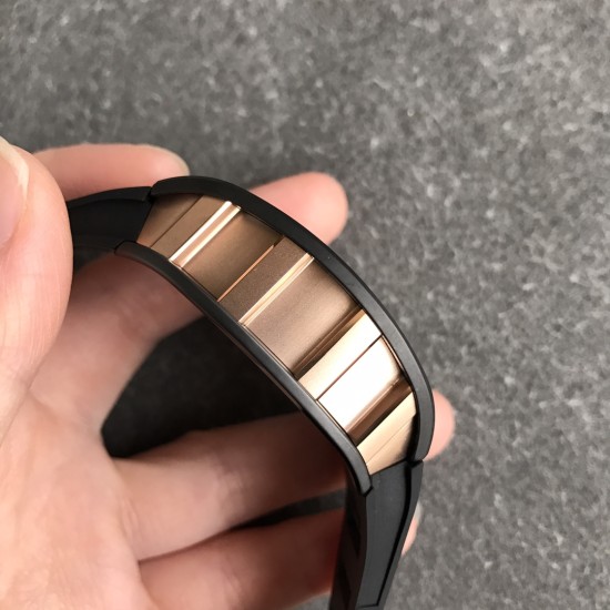 Richard Mille - RM52-01 42.7 Black Ceramic Case Black Rubber Strap Skeleton Skull Dial ZF Manual Movement