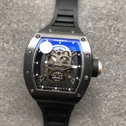 Richard Mille - RM52-01 42.7 Black Ceramic Case Black Rubber Strap Skeleton Skull Dial ZF Manual Movement