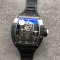 Richard Mille - RM52-01 42.7 Black Ceramic Case Black Rubber Strap Skeleton Skull Dial ZF Manual Movement