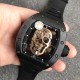 Richard Mille - RM52-01 42.7 Black Ceramic Case Black Rubber Strap Skeleton Rose Gold Skull Dial ZF Manual Movement