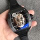 Richard Mille - RM52-01 42.7 Black Ceramic Case Black Rubber Strap Skeleton Rose Gold Skull Dial ZF Manual Movement