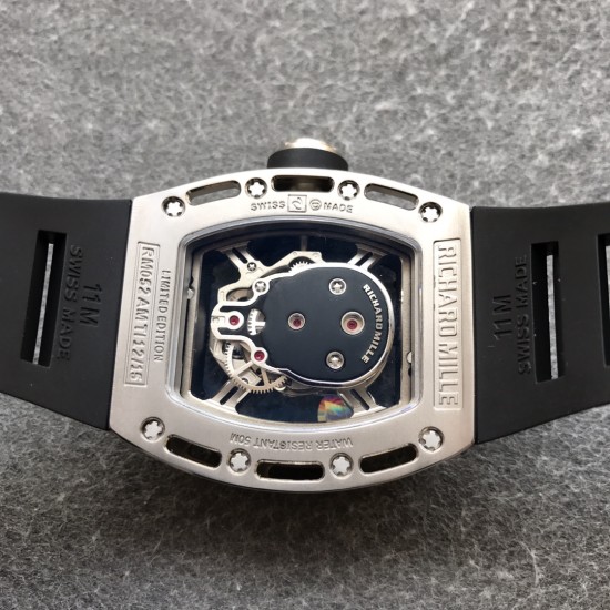 Richard Mille - RM052 42.7 Titanium Case Black Rubber Strap Skeleton Skull Dial ZF Manual Movement