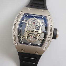 Richard Mille - RM052 42.7 Titanium Case Black Rubber Strap Skeleton Skull Dial ZF Manual Movement
