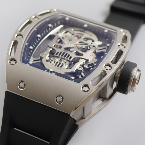 Richard Mille - RM052 42.7 Titanium Case Black Rubber Strap Skeleton Skull Dial ZF Manual Movement