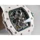 Richard Mille - RM11-03LMC 44.5mm Auto Flyback Chrono Ceramic Case Rubber Strap KVF A7750 Super Clone